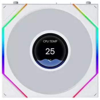 Lian Li UNI FAN TL LCD FLEX Wireless ARGB Reverse Blade 120mm Wentylator - Biały