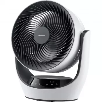 SwitchBot Wentylator cyrkulacyjny Smart z zasilaniem bateryjnym, 100 prędkości, oscylacja pozioma 90° i pionowa 100°, Bluetooth i Wi-Fi (wymagany hub), biały