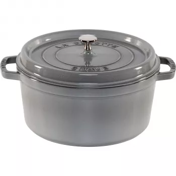 STAUB La Cocotte 28cm Okrągłe żeliwne cocotte, grafitowa szarość