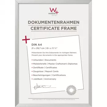 Ramka na zdjęcia Walther Chair A4 21x29,7 cm Aluminium Srebrny AJ130S