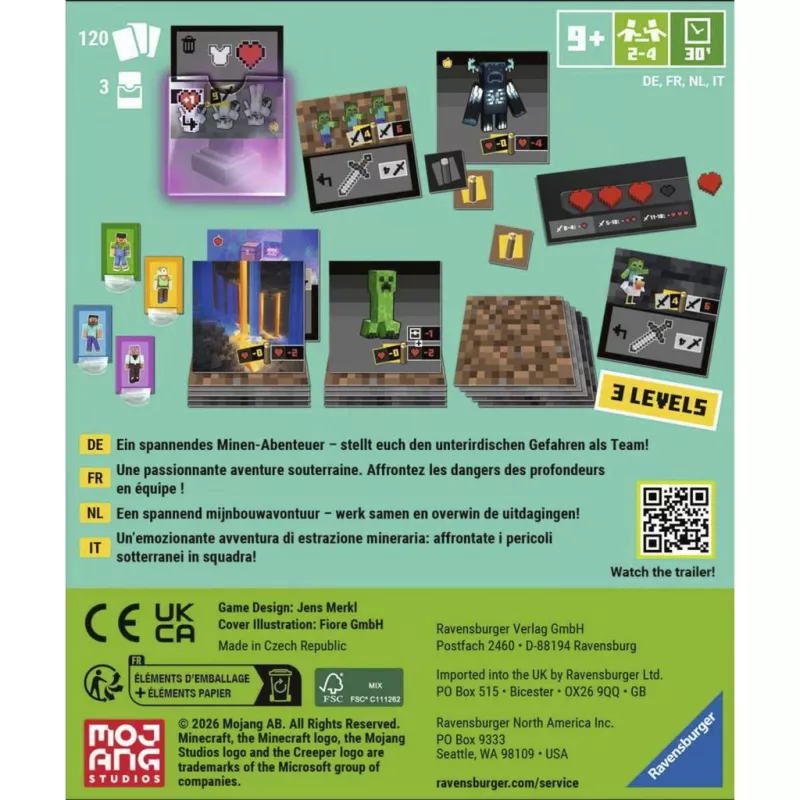 RAVENSBURGER Minecraft: Digging Down Strategiczna Gra Planszowa