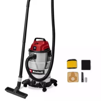 Einhell TC-VC 3055 S 30 L Odkurzacz mokry i suchy cylindryczny, 950 W, zbiornik ze stali nierdzewnej, funkcja przedmuchu