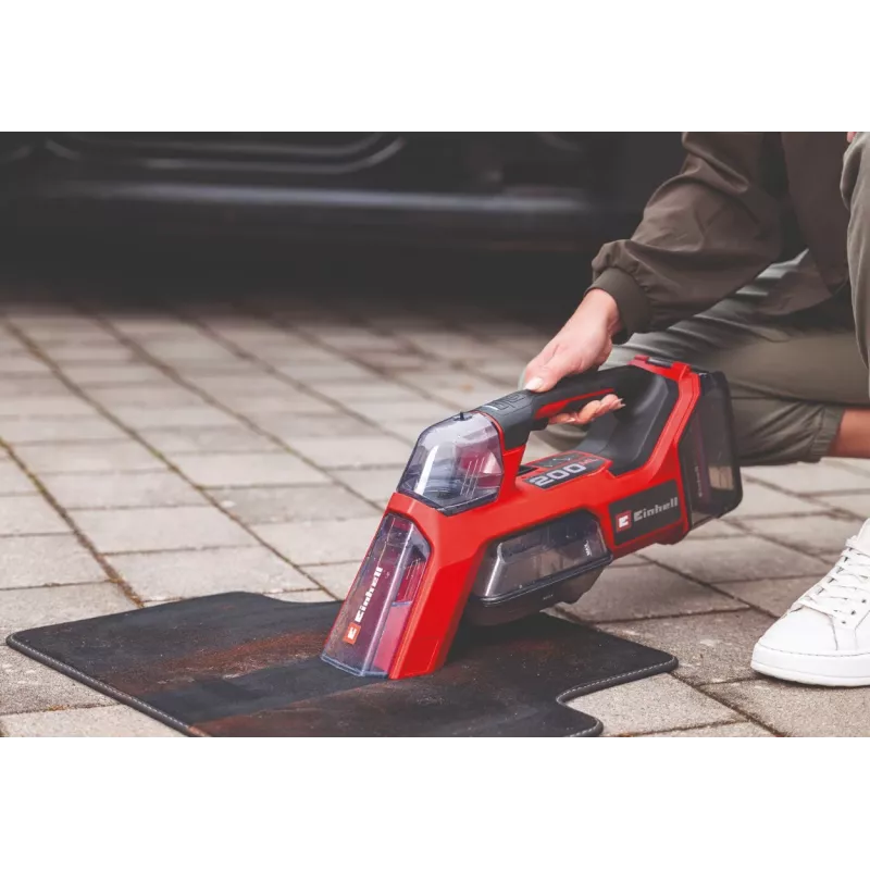 Einhell TE-SCL 18/200 Li-Solo Bezprzewodowy odkurzacz mokro-suchy z funkcją prania, 20L zbiornik ze stali nierdzewnej, 18V Power X-Change, bez akumulatora