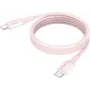 ANSMANN Magnetyczny kabel USB-C silikonowy 1,2 m różowy