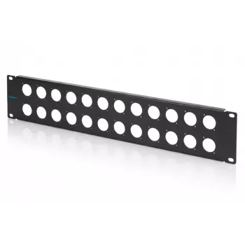 DIGITUS 2U Panel Zaślepka do Szafy Rack dla 24 Modułów Typu D, 19-calowy, Czarny