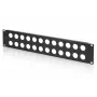 DIGITUS 2U Panel Zaślepka do Szafy Rack dla 24 Modułów Typu D, 19-calowy, Czarny