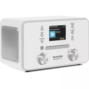 TechniSat DigitRadio 550 IR Internet DAB+ FM Radio z Bluetooth, Spotify Connect, 20W stereo, kolorowy wyświetlacz TFT, biały