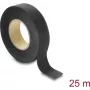 Taśma materiałowa Delock 25 m x 19 mm, ręcznie zrywalna, samoprzylepna, czarna