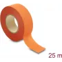 Delock Taśma materiałowa samoprzylepna 25 m x 25 mm, zrywalna ręcznie, pomarańczowa