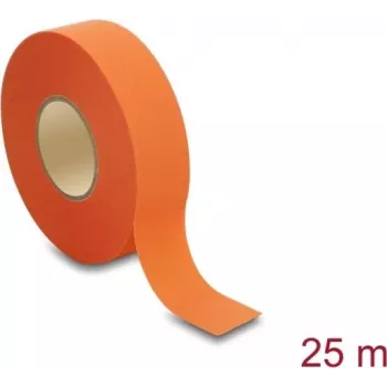 Taśma materiałowa Delock 25 m x 25 mm, odporna na rozdarcie, samoprzylepna, pomarańczowa