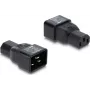 Delock IEC 60320 C20 na C13 Adapter zasilania, wtyk męski do gniazda żeńskiego, 10 A, 250 V, prosty, czarny