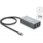 Delock USB Type-C Gigabit Ethernet Network Adapter z RJ45 PoE i USB Power Delivery
