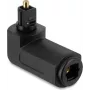 Delock TOSLINK Adapter Męski na Żeński, 90° Kątowy, 360° Obrotowy