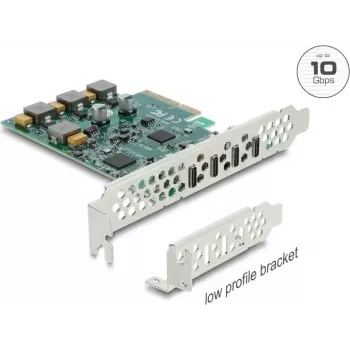 Delock PCI Express x4 Card do 4 x USB Type-C™ 10 Gbps - niski profil