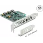 Delock PCI Express x4 Card do 4 x USB Type-C™ 10 Gbps - niski profil