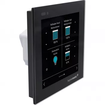Homematic IP Szklany wyświetlacz termostat ścienny (HmIP-WGD) - Czarny