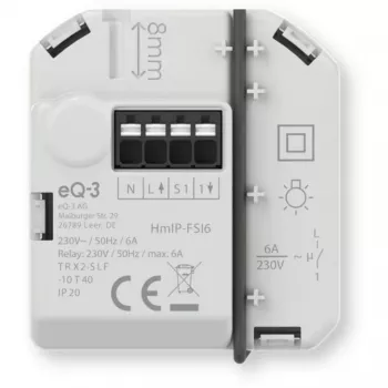 Homematic IP Podtynkowy Siłownik Przełącznika z Wejściem Przyciskowym (6 A)