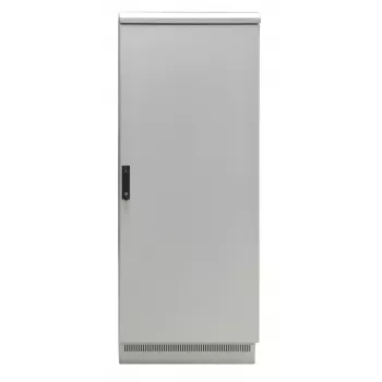EFB Elektronik 19 inch IP55 Szafa sieciowa 24U 800x800 z wstępnie zmontowanym cokołem, jasnoszara RAL 7035