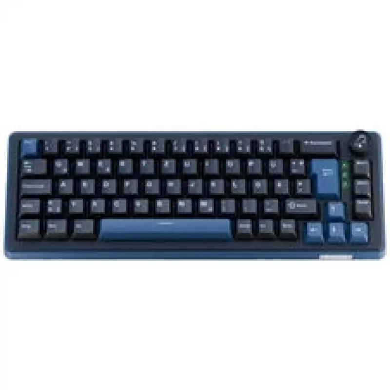 Ducky OK-M 65 Mechaniczna klawiatura gamingowa, układ 65%, przełączniki liniowe KTT Hot-Swap, podświetlenie RGB per-klawisz, ISO, PBT Double-Shot Keycaps, przewodowa USB-C, czarna