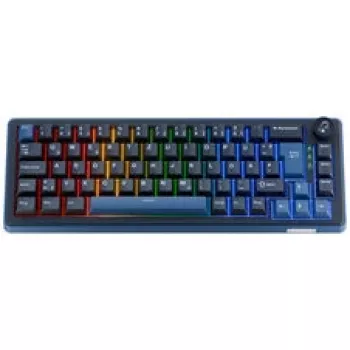 Ducky OK-M 65 Mechaniczna klawiatura gamingowa, układ 65%, przełączniki liniowe KTT Hot-Swap, podświetlenie RGB per-klawisz, ISO, PBT Double-Shot Keycaps, przewodowa USB-C, czarna