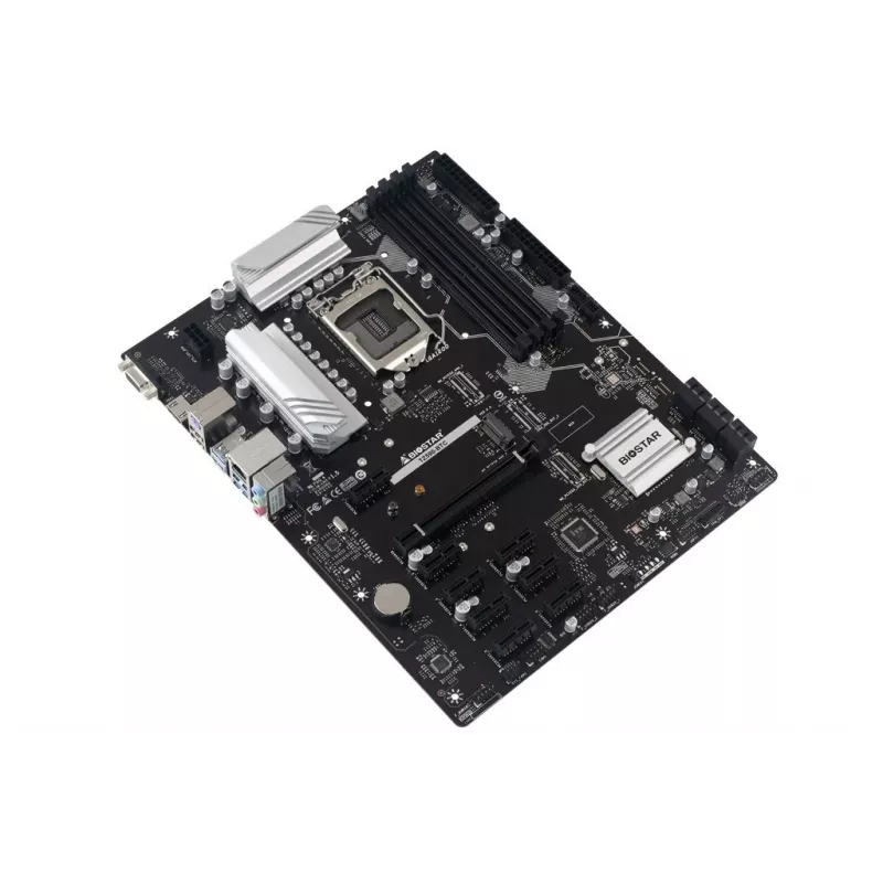 Płyta główna Biostar TZ590-BTC ATX dla procesorów Intel 10. i 11. generacji, chipset Z590, 10 gniazd PCIe x1, LAN 2.5GbE, zoptymalizowana pod kopanie