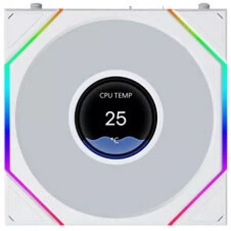 Lian Li UNI FAN TL120 LCD FLEX Wireless ARGB Biały 120mm Wentylator obudowy z odwróconymi łopatkami