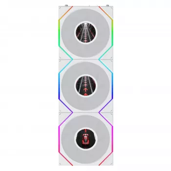 Lian Li UNI FAN TL120 LCD FLEX Wireless ARGB 120mm PWM wentylator obudowy, 3 sztuki, biały