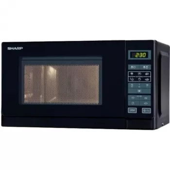 Sharp R-242(BK)W kuchenka mikrofalowa Solo - 20 litrów - 800 W - czarna