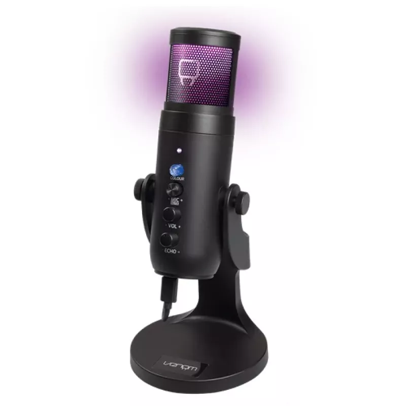 Venom VS2868 LED Mikrofon Streamingowy - Czarny