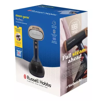 Russell Hobbs Steam Genie VacuSteam Ręczny parownik do ubrań 28550-56 – 1800 W, 200 ml, Biały/Niebieski