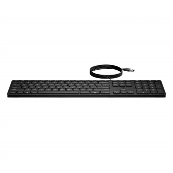 HP Desktop 320K Przewodowa klawiatura USB, układ włoski, pełnowymiarowa, klawisze o niskim profilu, czarna, Smart Buy