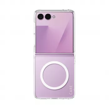 PANZERGLASS CARE Urban Case Clear z Białym Qi do Samsung Galaxy Z Flip8 / Z Flip7