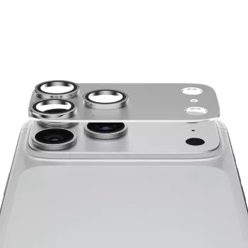 PanzerGlass Fender Ochrona Obiektywu Aparatu do iPhone 15 Pro/15 Pro Max - Srebrny