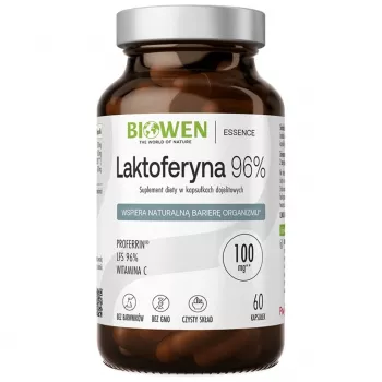 BIOWEN Lactoferrin 96% – 60 kapsułek – Wysokiej czystości laktoferryna bydlęca suplement diety