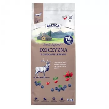 BA5 BALTICA Smaki Regionów Jeleń z Owocami Leśnymi Sucha Karma dla Psów Ras Małych 3kg