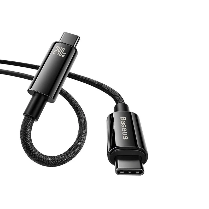 Baseus Tungsten Gold USB-C na USB-C 240W szybkie ładowanie kabel 1m czarny