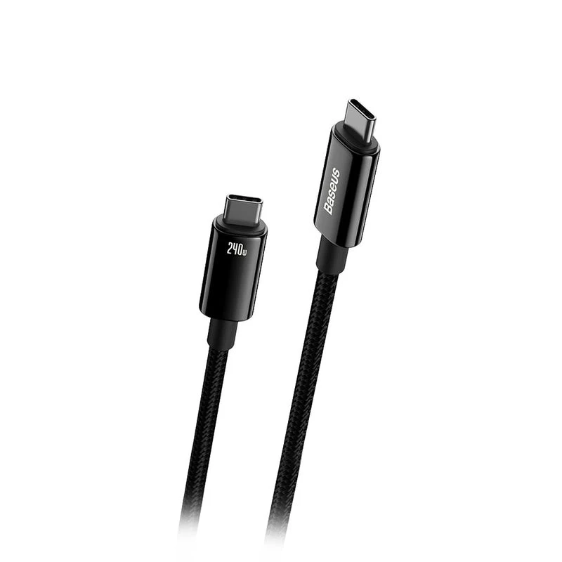 Baseus Tungsten Gold USB-C na USB-C 240W szybkie ładowanie kabel 1m czarny