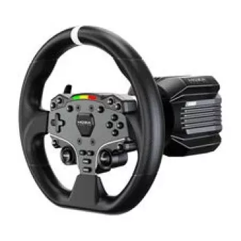 MOZA R5 Pro Racing Simulator - 5,5 Nm Direct Drive Wheelbase, 11-calowa skórzana kierownica, zestaw 2 pedałów