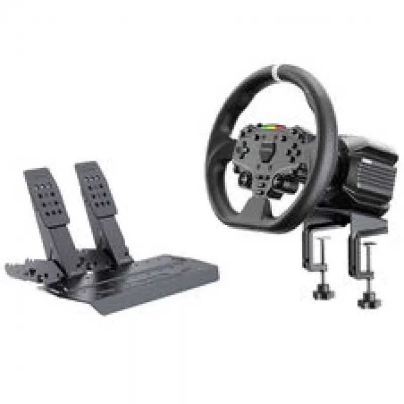 MOZA R5 Pro Racing Simulator - 5,5 Nm Direct Drive Wheelbase, 11-calowa skórzana kierownica, zestaw 2 pedałów