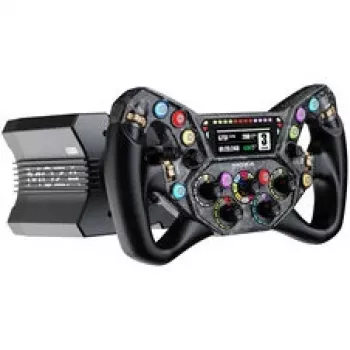 Moza Racing KS Pro Kierownica - 300mm Kierownica wyścigowa z włókna węglowego do symulatorów z przyciskami RGB i magnetycznymi łopatkami