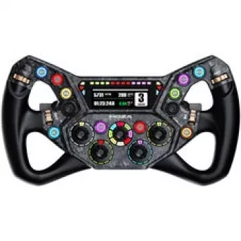 Moza Racing KS Pro Kierownica - 300mm Kierownica wyścigowa z włókna węglowego do symulatorów z przyciskami RGB i magnetycznymi łopatkami