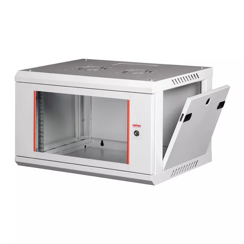ROLINE 19-calowa szafa ścienna Basic Plus 6U, 600x450 mm, szara