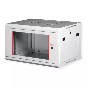 ROLINE 19-calowa szafa ścienna Basic Plus 6U, 600x450 mm, szara