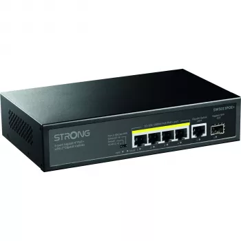 Strong SW5011POE+ 8-portowy przełącznik Gigabit PoE+, budżet 120W, metalowy, bez wentylatora