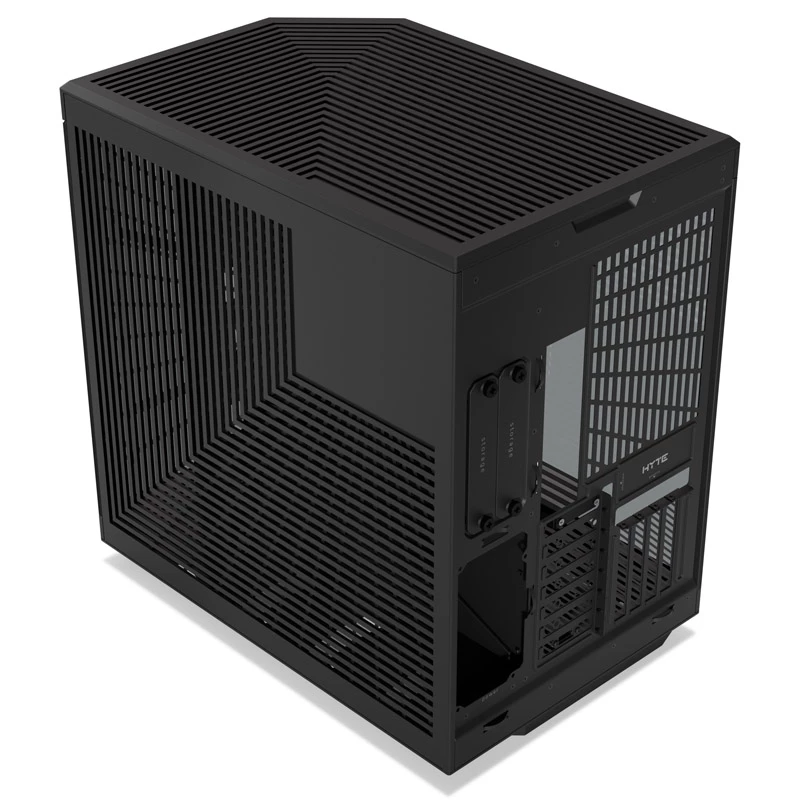 HYTE Y70 Touch Czarna obudowa typu Mid Tower z panoramicznym hartowanym szkłem i 14,1-calowym ekranem dotykowym, ATX/E-ATX, pionowy montaż GPU