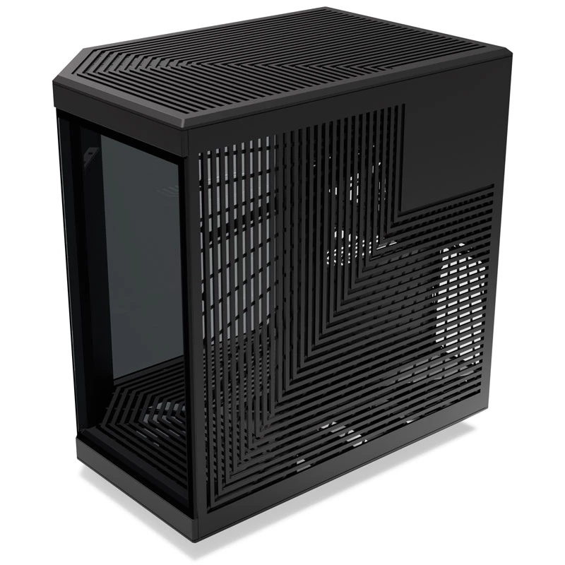 HYTE Y70 Touch Czarna obudowa typu Mid Tower z panoramicznym hartowanym szkłem i 14,1-calowym ekranem dotykowym, ATX/E-ATX, pionowy montaż GPU