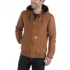 Carhartt Męska kurtka robocza Duck Active Jacket Brązowa - 12 oz bawełniany duck, pikowana flanelowa podszewka, wodoodporna, krój oryginalny