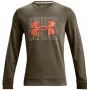 Under Armour UA Rival Terry Logo Crew Bluza męska z kapturem, kolor leśna zieleń