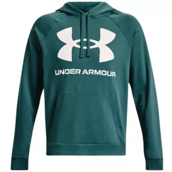 Bluza z kapturem Under Armour Rival Fleece Big Logo dla mężczyzn, kolor HD Green 1357093 722
