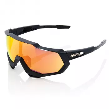 100% Speedlab Speedtrap Okulary przeciwsłoneczne z soczewkami lustrzanymi HiPER, kolor Soft Tact Black